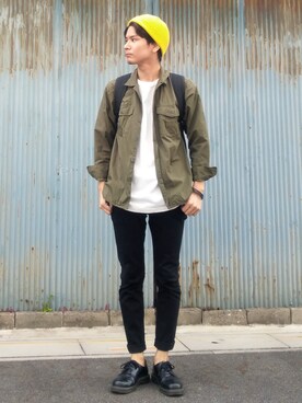 「アイテム（その他シューズ）」を使った、shoさん（メンズ・173cm・20代）の秋コーディネート