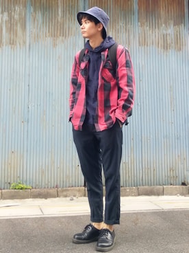 「アイテム（その他シューズ）」を使った、shoさん（メンズ・173cm・20代）の秋コーディネート