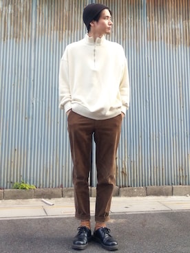 「DHOLIC（ディーホリック）のアイテム（ニットキャップ/ビーニー）」を使った、shoさん（メンズ・173cm）の秋コーディネート