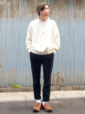 「STUDIOUS（ステュディオス）のアイテム（帽子）」を使った、shoさん（メンズ・173cm）の秋コーディネート