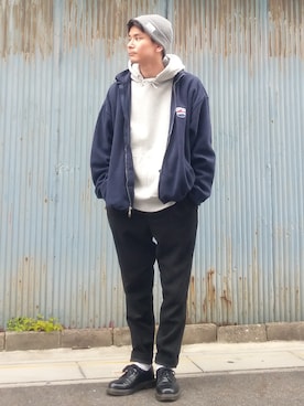「URBAN RESEARCH（アーバンリサーチ）のアイテム（ニットキャップ/ビーニー）」を使った、shoさん（メンズ・173cm）の春コーディネート