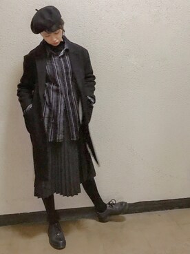 「I am I in fact...（アイアムアイインファクト）のアイテム（その他アウター）」を使った、dakiさん（レディース・160cm）の冬コーディネート