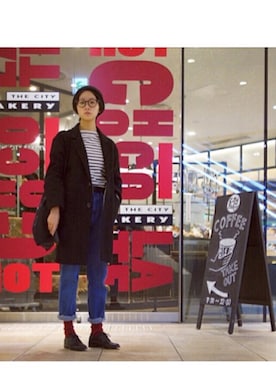 「I am I in fact...（アイアムアイインファクト）のアイテム（その他アウター）」を使った、dakiさん（レディース・160cm）の春コーディネート