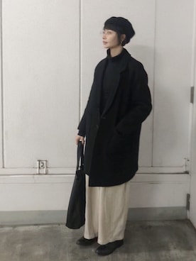 「I am I in fact...（アイアムアイインファクト）のアイテム（その他アウター）」を使った、dakiさん（レディース・160cm）の冬コーディネート