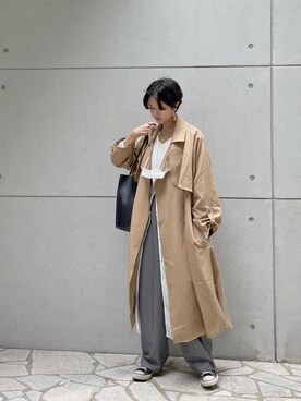 「Bou Jeloud（ブージュルード）のアイテム（ジャケット/アウター）」を使った、dakiさん（レディース・160cm）の春コーディネート