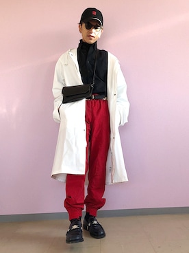 「TOGA（トーガ）のアイテム（ローファー）」を使った、蜂須賀祐太さん（メンズ・175cm）の秋コーディネート