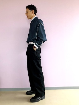 「TOGA（トーガ）のアイテム（アクセサリー）」を使った、蜂須賀祐太さん（メンズ・175cm）の秋コーディネート
