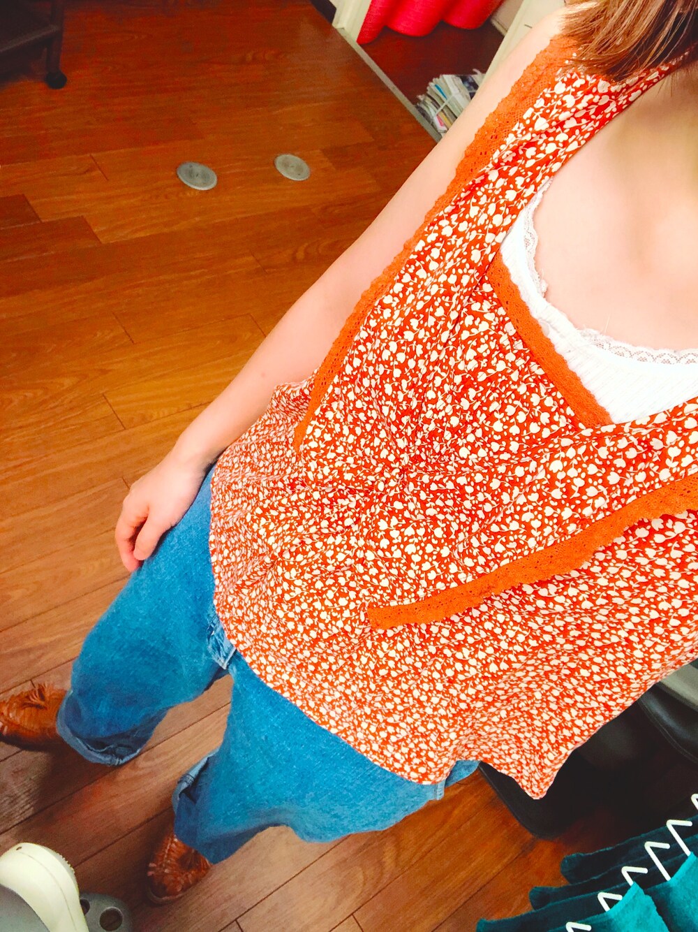 「WHO'S WHO galleryのアイテム（その他トップス、その他）」を使った、nico☺︎さん（レディース・158cm）の夏コーディネートの1枚目の写真