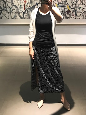「日常」｜「アイテム（パンプス）」を使った、COCO哈哈さん（レディース・163cm）の夏コーディネート