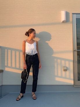 「UNIQLOデニム」｜yu12k34o5さん（レディース・155cm）の夏コーディネート