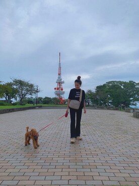 「おさんぽスタイル」｜「アイテム（パンツ）」を使った、yu12k34o5さん（レディース・155cm）の秋コーディネート