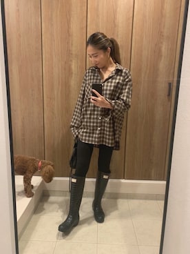 「長靴コーデ」｜yu12k34o5さん（レディース・155cm）の秋コーディネート