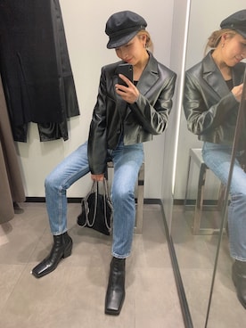 「STELLA McCARTNEY（ステラマッカートニー）のStella McCartney - Falabella ショルダーバッグ M - women - ポリエステル/metal - ワンサイズ（ショルダーバッグ）」を使った、yu12k34o5さん（レディース・155cm）の秋コーディネート