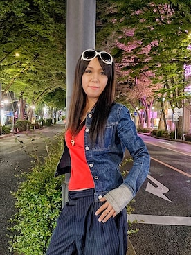 「HELMUT LANG（ヘルムートラング）のアイテム（ジャケット/アウター）」を使った、WODDYFUNKさん（レディース・154cm）の春コーディネート