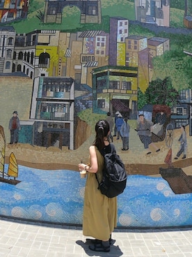 「Daniel Wellington（ダニエルウェリントン）の【Daniel Wellington】レザーバンド３６ＭＭ（アナログ腕時計）」を使った、riiiiiicさん（レディース・159cm）の夏コーディネート