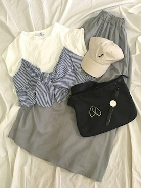 「Daniel Wellington（ダニエルウェリントン）の【Daniel Wellington】レザーバンド３６ＭＭ（アナログ腕時計）」を使った、riiiiiicさん（レディース・159cm）の夏コーディネート