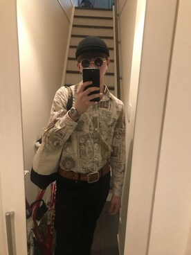 「temptation（テンプテーション）のアイテム（トップス）」を使った、maccoiさん（メンズ・175cm）の秋コーディネート