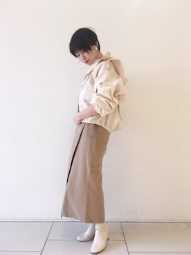 「アパートバイローリーズ」｜「アイテム（マウンテンパーカー）」を使った、yato-miさん（レディース・158cm）の冬コーディネート