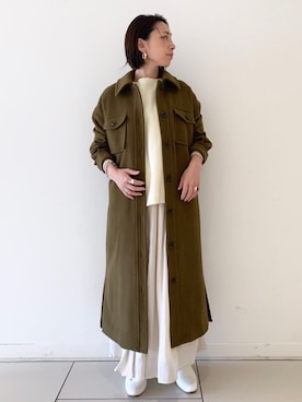 「アパレルスタッフ」｜「アイテム（その他アウター）」を使った、yato-miさん（レディース・158cm）の秋コーディネート