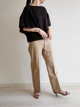 LILIMEEK リリミーク slit slacks パンツ ブラック LILI MEEK（リリミーク）の「LILIMEEK/リリミーク slit slacks