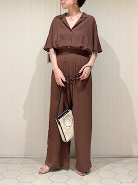 「アパートバイローリーズ」｜「アイテム（オールインワン・サロペット）」を使った、yato-miさん（レディース・158cm）の夏コーディネート