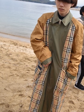 「リバーシブル」｜「アイテム（トレンチコート）」を使った、tkさん（メンズ・175cm）の冬コーディネート