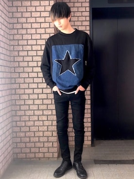 「スエット」｜「アイテム（その他シューズ）」を使った、Hiromiさん（メンズ・183cm）の春コーディネート