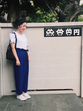 「MARC JACOBS（マークジェイコブス）のアイテム（トートバッグ）」を使った、もっちさん（レディース・158cm）の夏コーディネート
