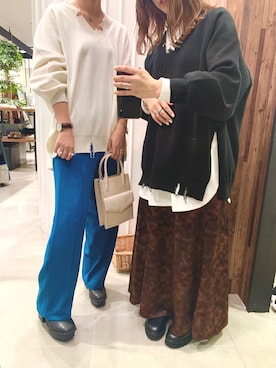 「べっこう柄」｜もっちさん（レディース・158cm）の秋コーディネート