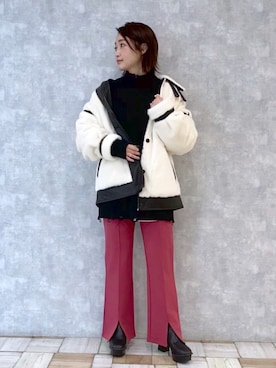 「初詣」｜もっちさん（レディース・158cm）の冬コーディネート