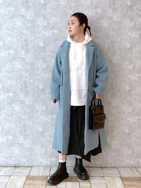 「PAGEBOY」｜「アイテム（ダウンジャケット/コート）」を使った、もっちさん（レディース・158cm）の冬コーディネート