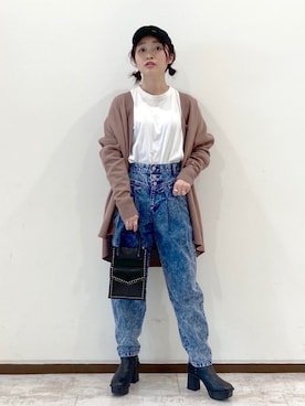 「MOMA（モマ）のアイテム」を使った、もっちさん（レディース・158cm）の冬コーディネート