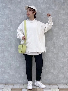 「BEAMS BOY（ビームスボーイ）のアイテム（帽子）」を使った、もっちさん（レディース・158cm）の冬コーディネート