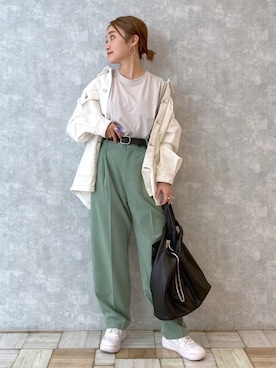 「PBLIM（ページボーイリム）のアイテム（カバーオール）」を使った、もっちさん（レディース・158cm）の冬コーディネート