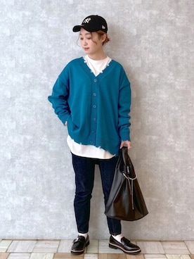 「MOMA（モマ）のアイテム」を使った、もっちさん（レディース・158cm）の冬コーディネート