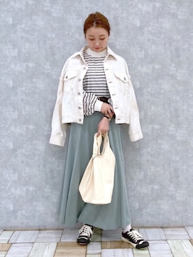 デニムジャケットを使った ジージャン のレディース人気ファッションコーディネート Wear