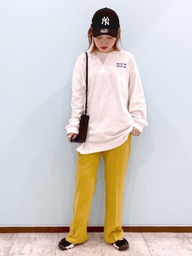 「MOMA（モマ）のアイテム」を使った、もっちさん（レディース・158cm）の春コーディネート