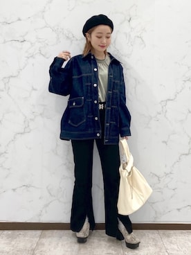 「Another Edition（アナザーエディション）のアイテム（帽子）」を使った、もっちさん（レディース・158cm）の春コーディネート