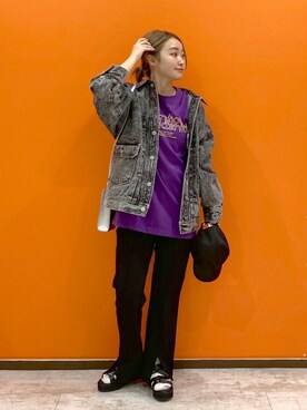 「春めきシューズ」｜「アイテム（ブルゾン）」を使った、もっちさん（レディース・158cm）の春コーディネート