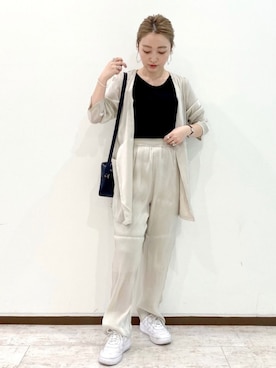 「PAGEBOY（ページボーイ）のアイテム（ノーカラージャケット）」を使った、もっちさん（レディース・158cm）の春コーディネート