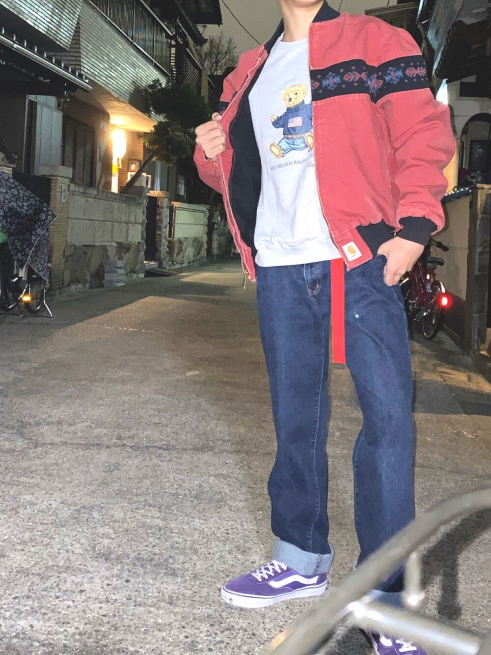 T3357*ポロラルフローレン*グレーダック*ダウンジャケット*キッズ90 90s ポロ ラルフローレン ANDREW PANT ツータック コットン チノパン