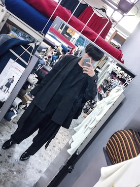 「Yohji Yamamoto（ヨウジヤマモト）のアイテム（トートバッグ）」を使った、Aki:Ⓜ︎さん（メンズ・170cm）の秋コーディネート
