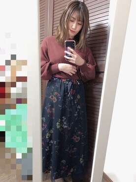 「MICOAMERI（ミコアメリ）のアイテム」を使った、chiiさん（レディース・160cm）の冬コーディネート