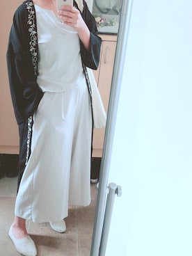 「アイテム（つなぎ/オールインワン、ベージュ系）」を使った、sakaさん（レディース・158cm）の春コーディネート