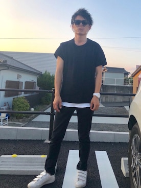 「adidas NEO Label（アディダス　ネオ　レーベル）のアイテム」を使った、ゆっこさん（メンズ・163cm）の夏コーディネート