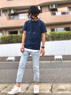 「adidas NEO Label（アディダス　ネオ　レーベル）のアイテム」を使った、ゆっこさん（メンズ・163cm）の夏コーディネート