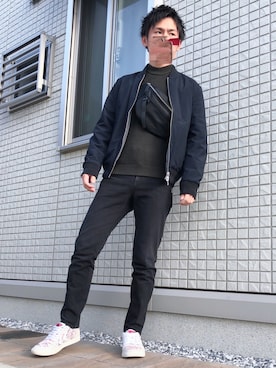 「アイテム（ボディバッグ/ウエストポーチ）」を使った、ゆっこさん（メンズ・163cm）の冬コーディネート