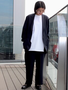 「BEAMS（ビームス）のアイテム（その他アウター）」を使った、WAKAさん（レディース・170cm）の春コーディネート
