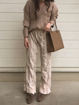 「SENSE OF PLACE by URBAN RESEARCH（センスオブプレイスバイアーバンリサーチ）のアイテム（スリッポン）」を使った、ami.さん（レディース・156cm）の秋コーディネート
