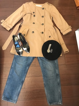 「アイテム（ピアス（両耳用））」を使った、MOMOさん（レディース・146cm・30代）の秋コーディネート